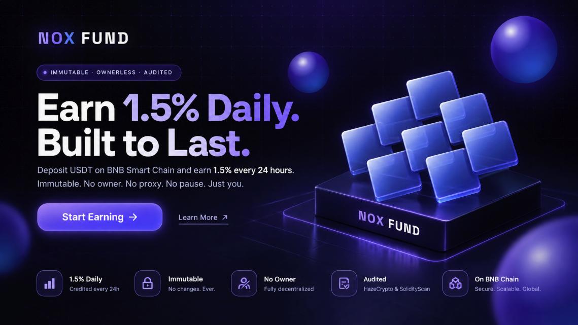 Earn 1.5% Daily on USDT - Fully Audited, Zero Admin Keys - Binance Smart Chain