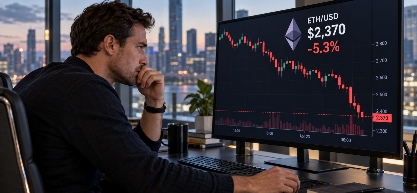 Ethereum dips below $2,400 as hot inflation fuels selling and long liquidations